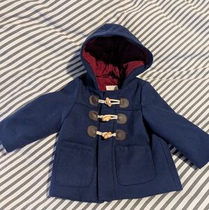 Cat & Jack Navy Blue Kids Hooded Toggle Jacket